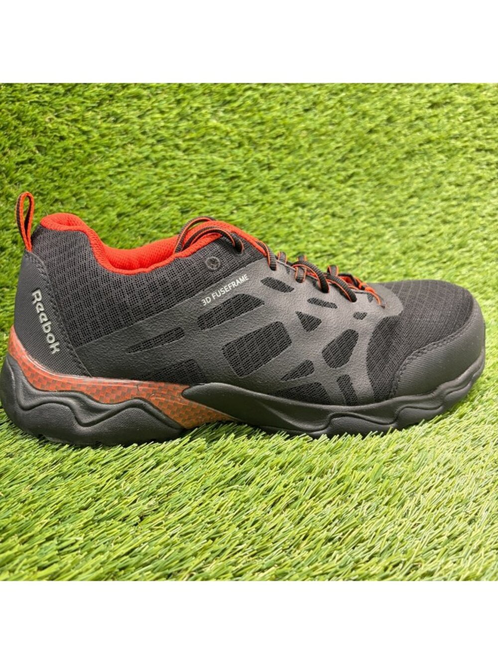 Reebok Beamer Mens Size 10.5 Black Orange Composite Toe Safety Working Shoes